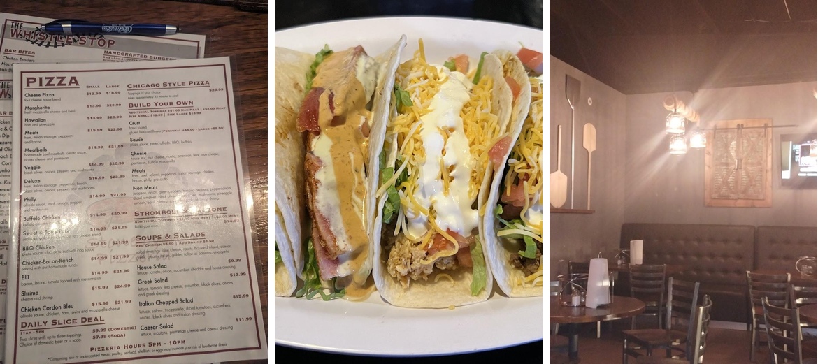 Stone Oven Pizzeria - The Whistle Stop Menu